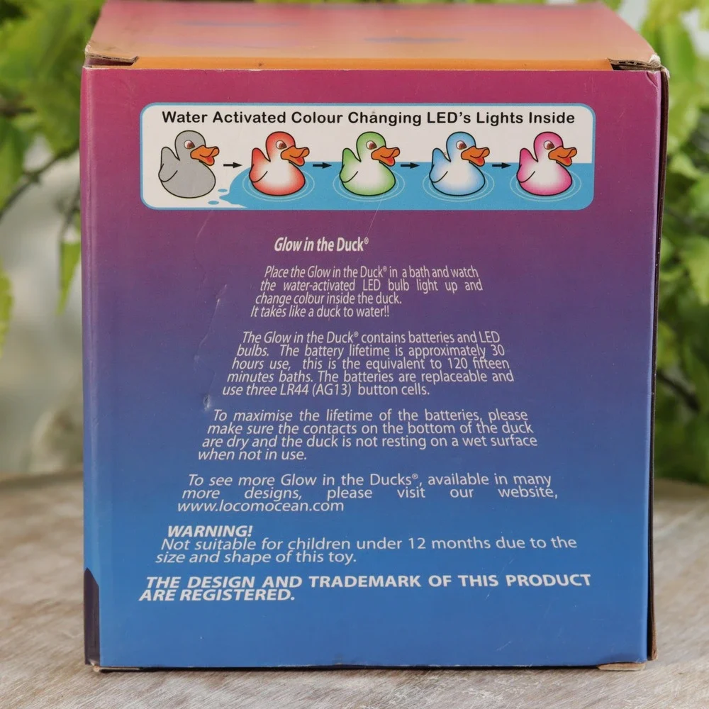 Locomocean Princess Layer Glow in the Duck LED Color Changing Bath Toy New